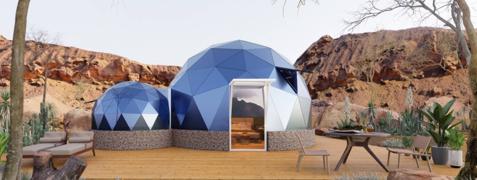 涞源县球形智能光伏玻璃星空房